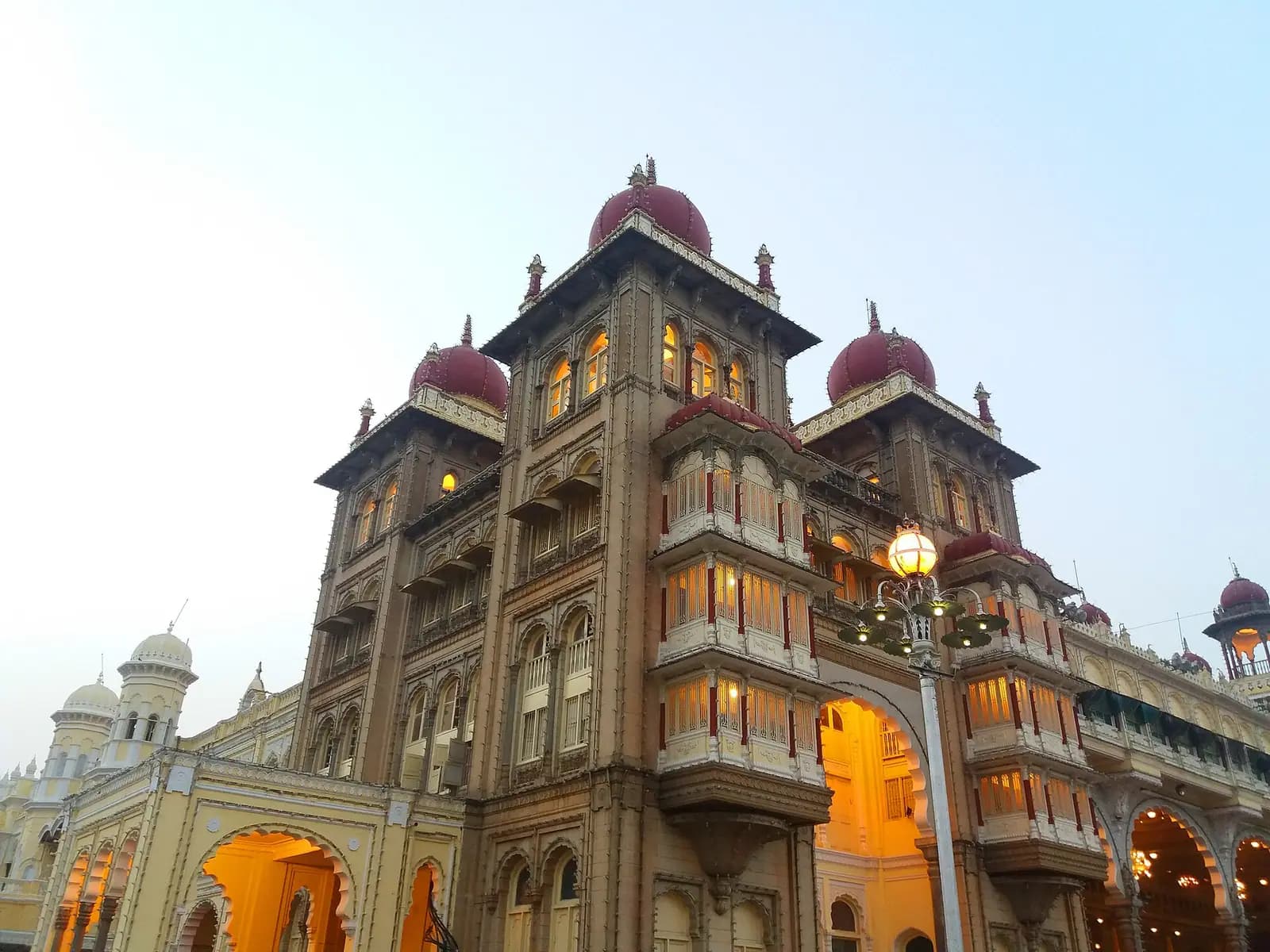 The domes and arches of Mysore Palace in Karnataka