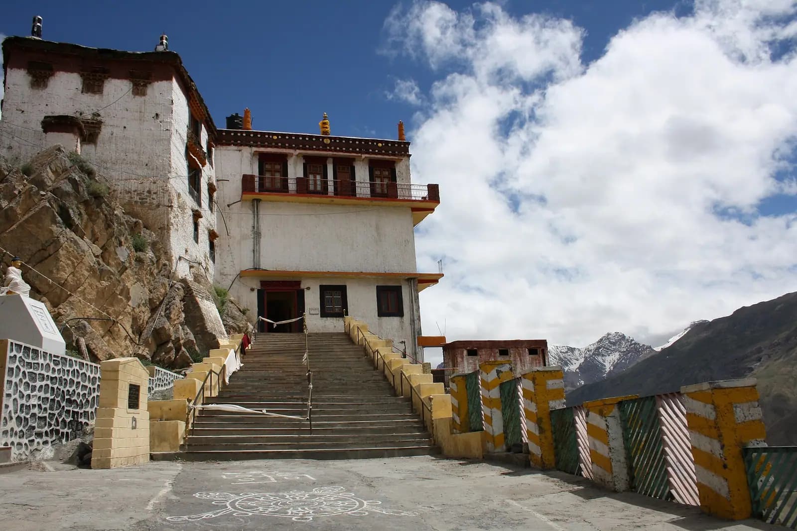 Key Monastery stacked on its hilltop above the barren Spiti valley, Himachal Pradesh