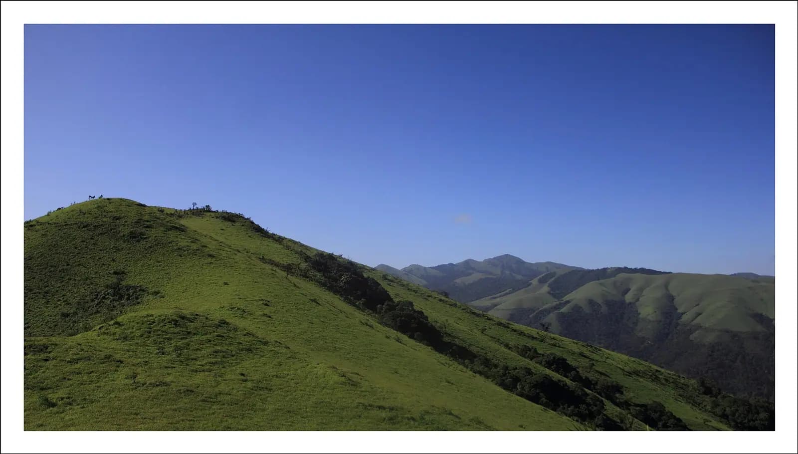 Mist filling the valleys of the Western Ghats in Karnataka
