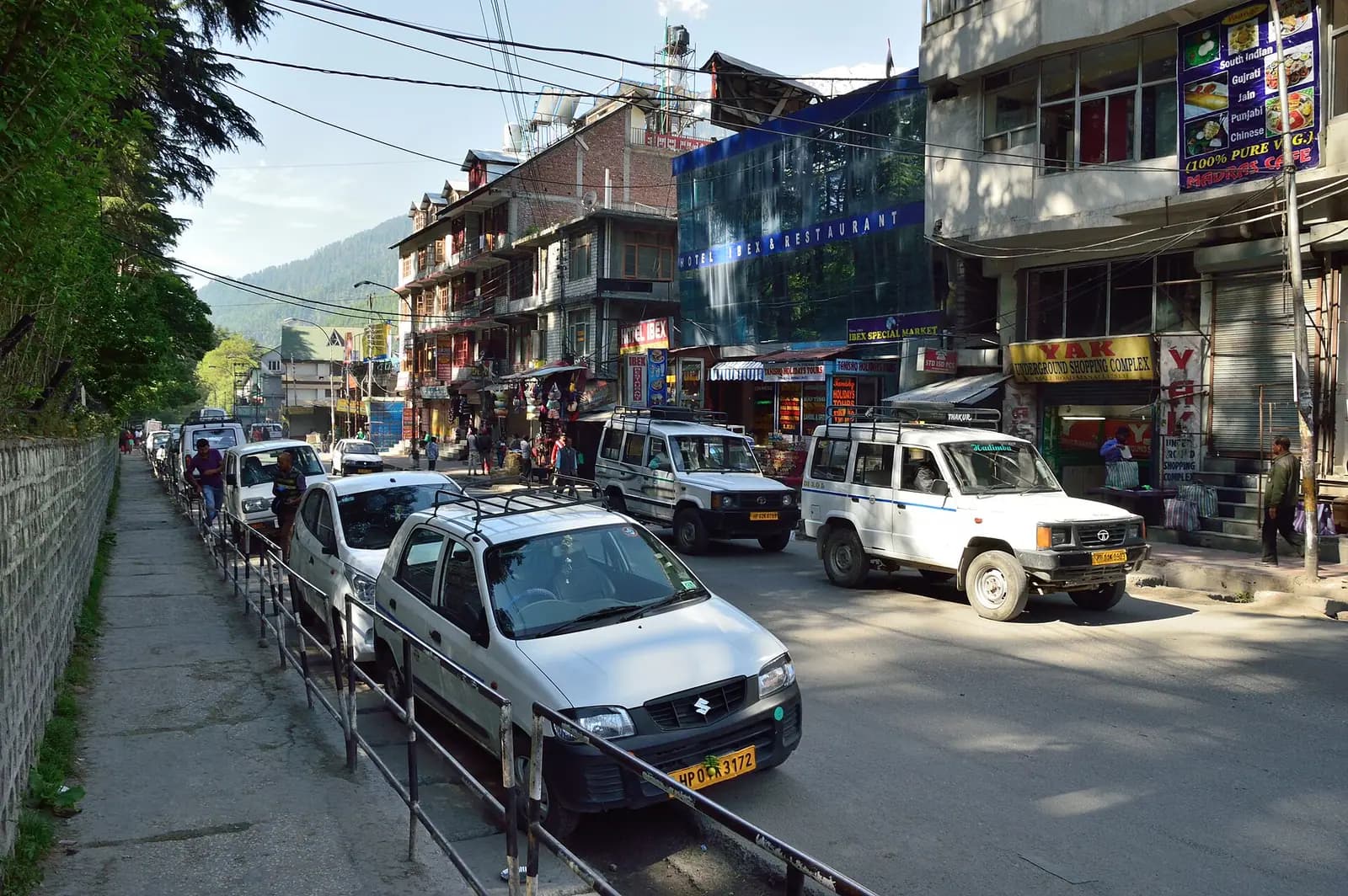 Mall Road in Manali, the easy-paced centre of most family trips to Himachal