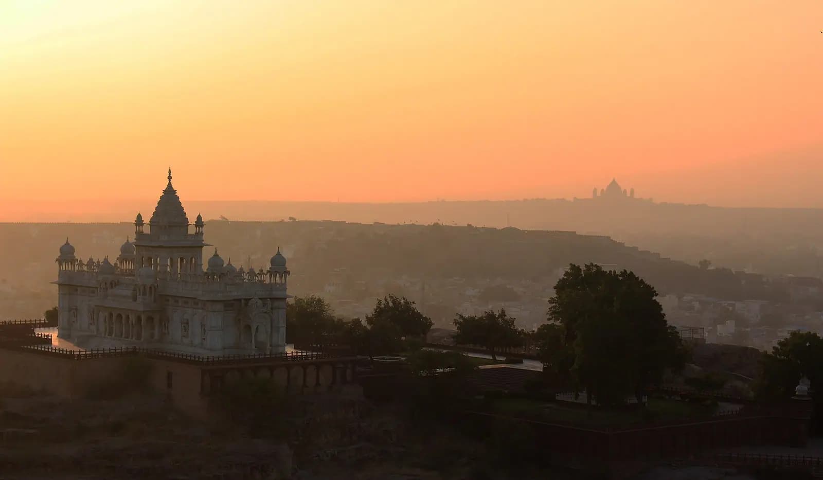 The white marble cenotaph of Jaswant Thada near Mehrangarh Fort, Jodhpur