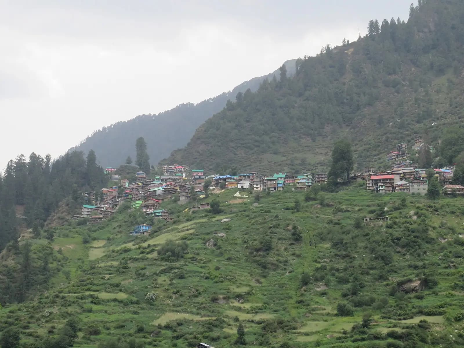 The traditional stone-and-timber houses of Malana village in the Parvati valley