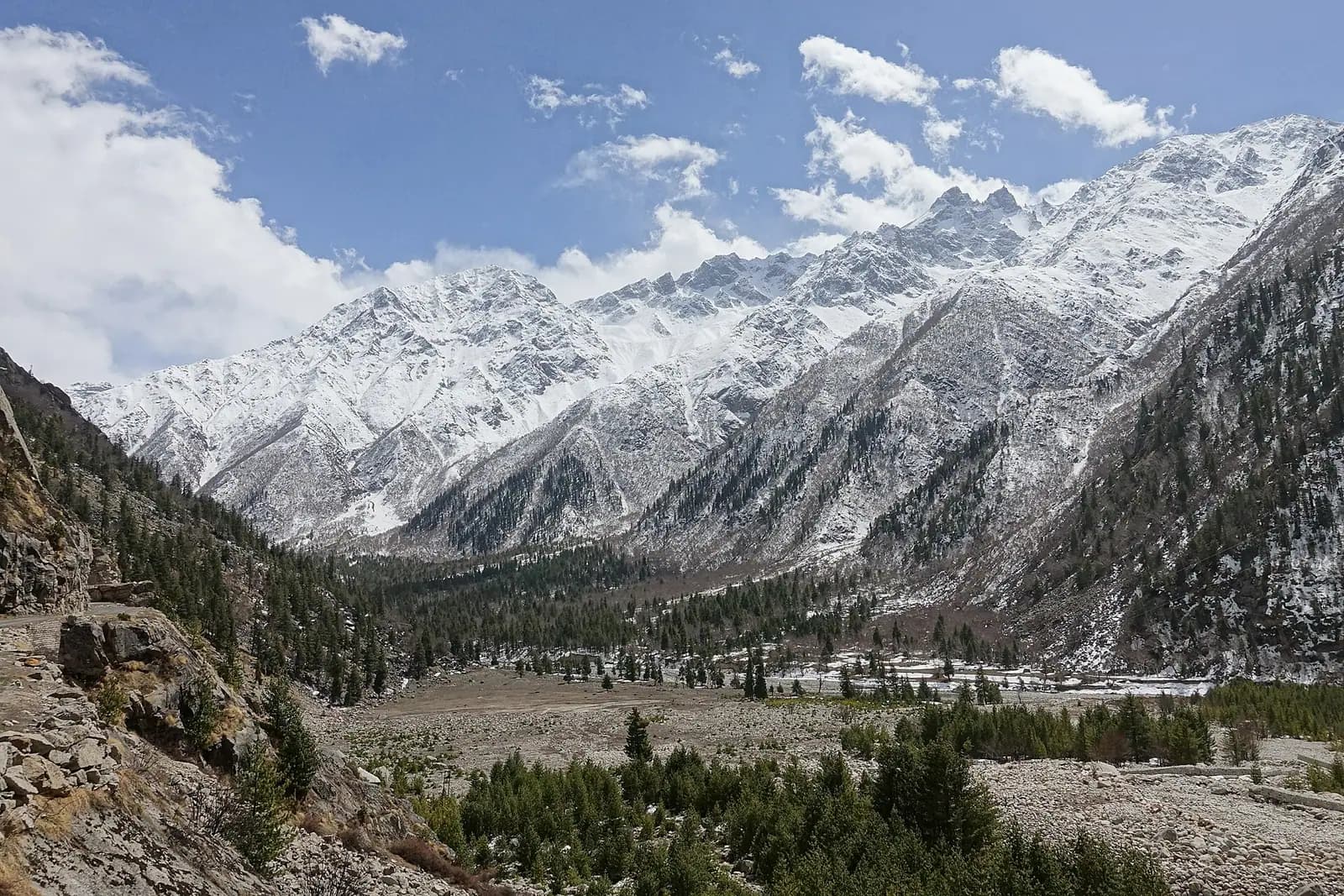 Timber houses at Chitkul, the last village in the Sangla valley, Himachal Pradesh
