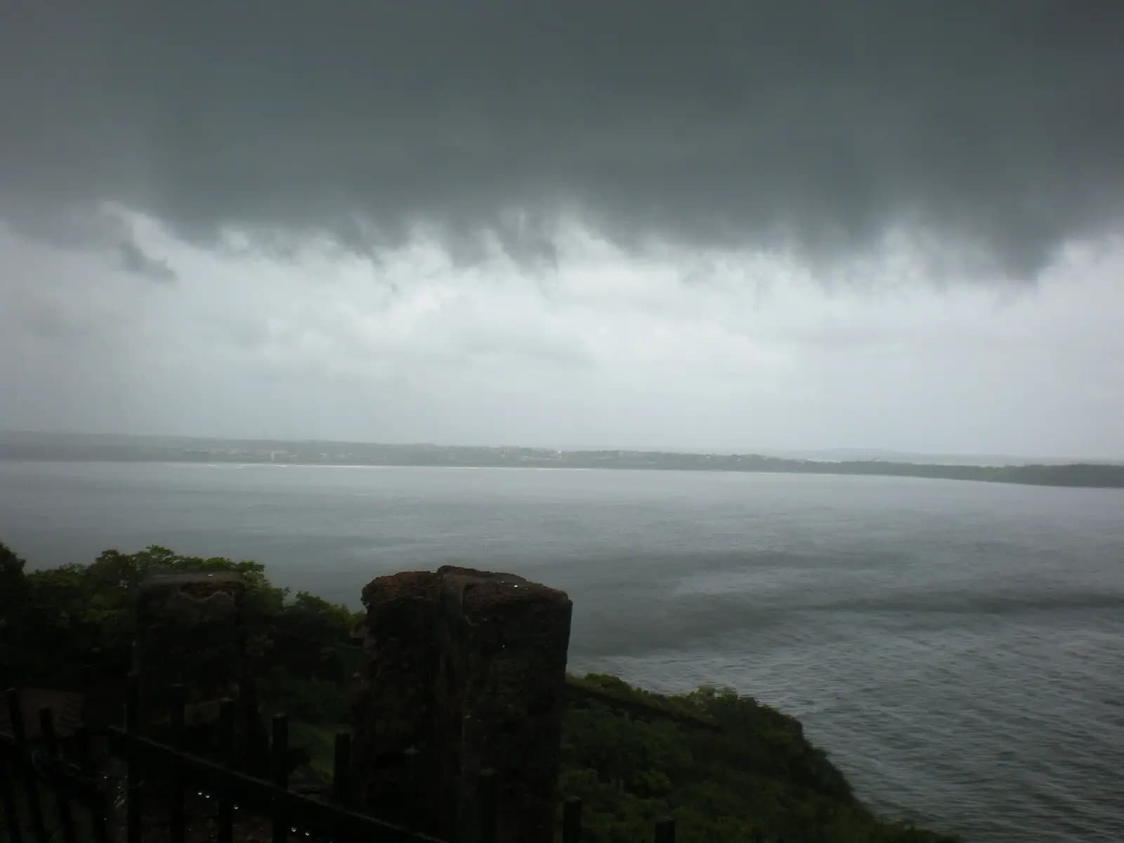 The Portuguese ramparts of Fort Aguada above the Arabian Sea in North Goa