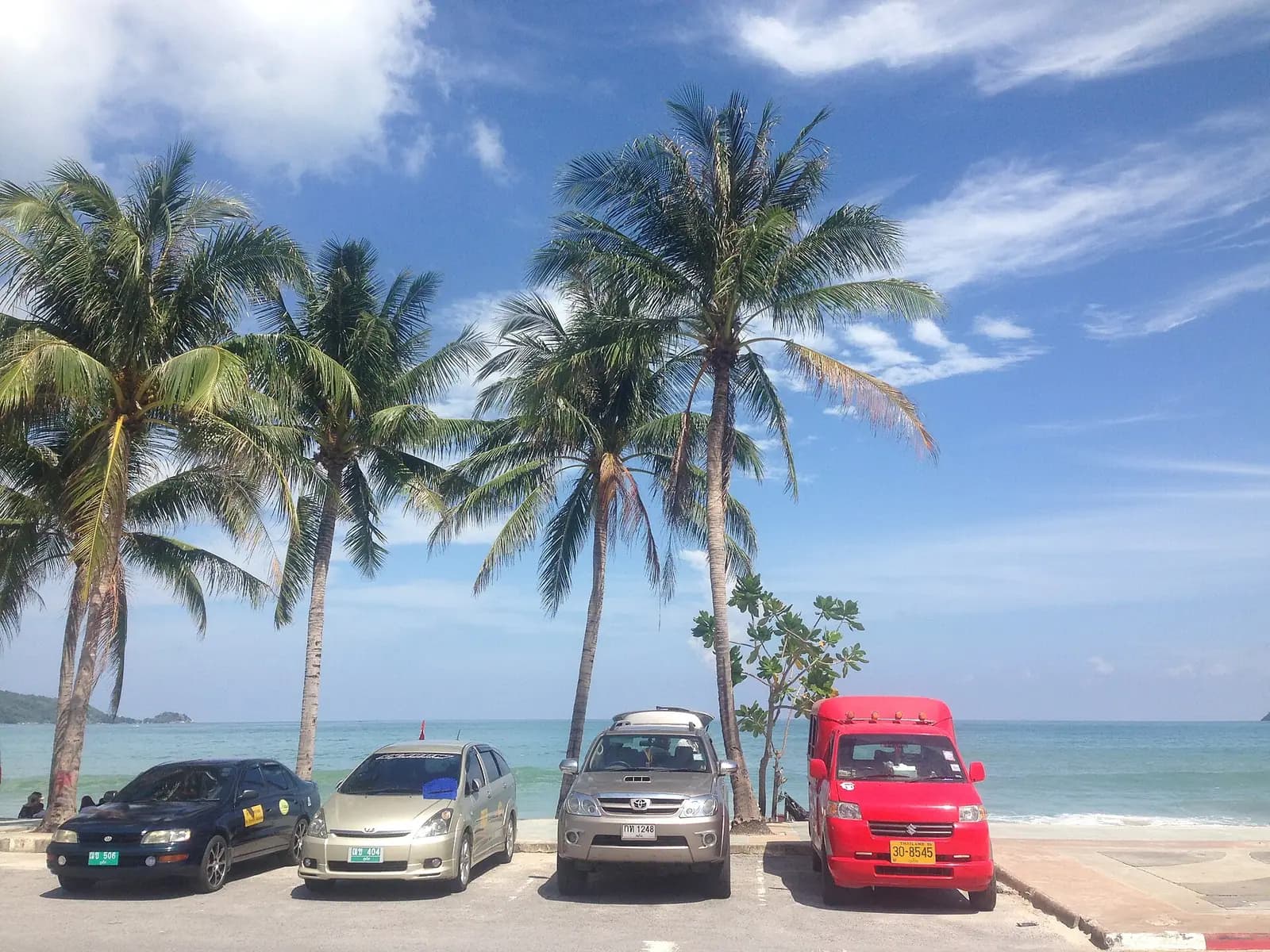 The long sand of Patong beach on Phuket, Thailand