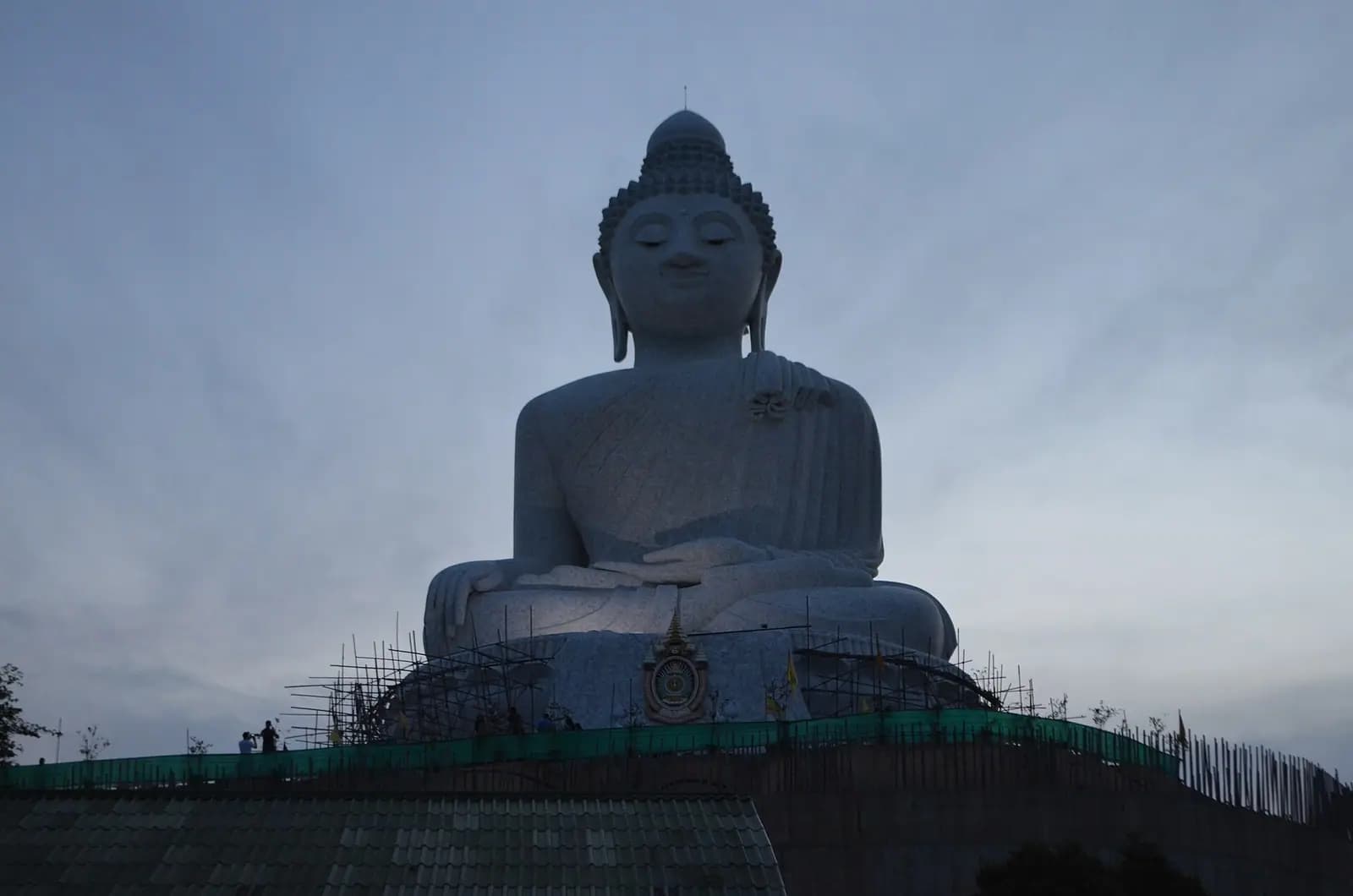 The white marble Big Buddha on the hills of Phuket, Thailand