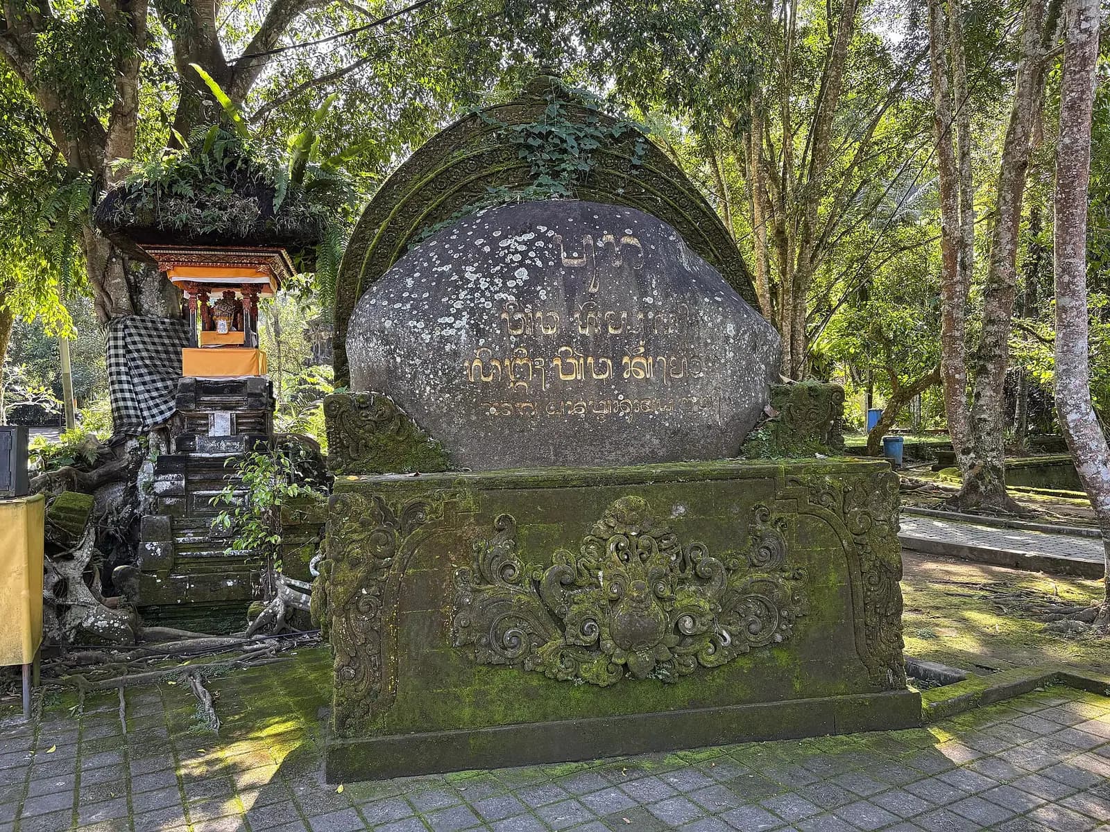 The spring-fed bathing pools of Tirta Empul temple in Bali